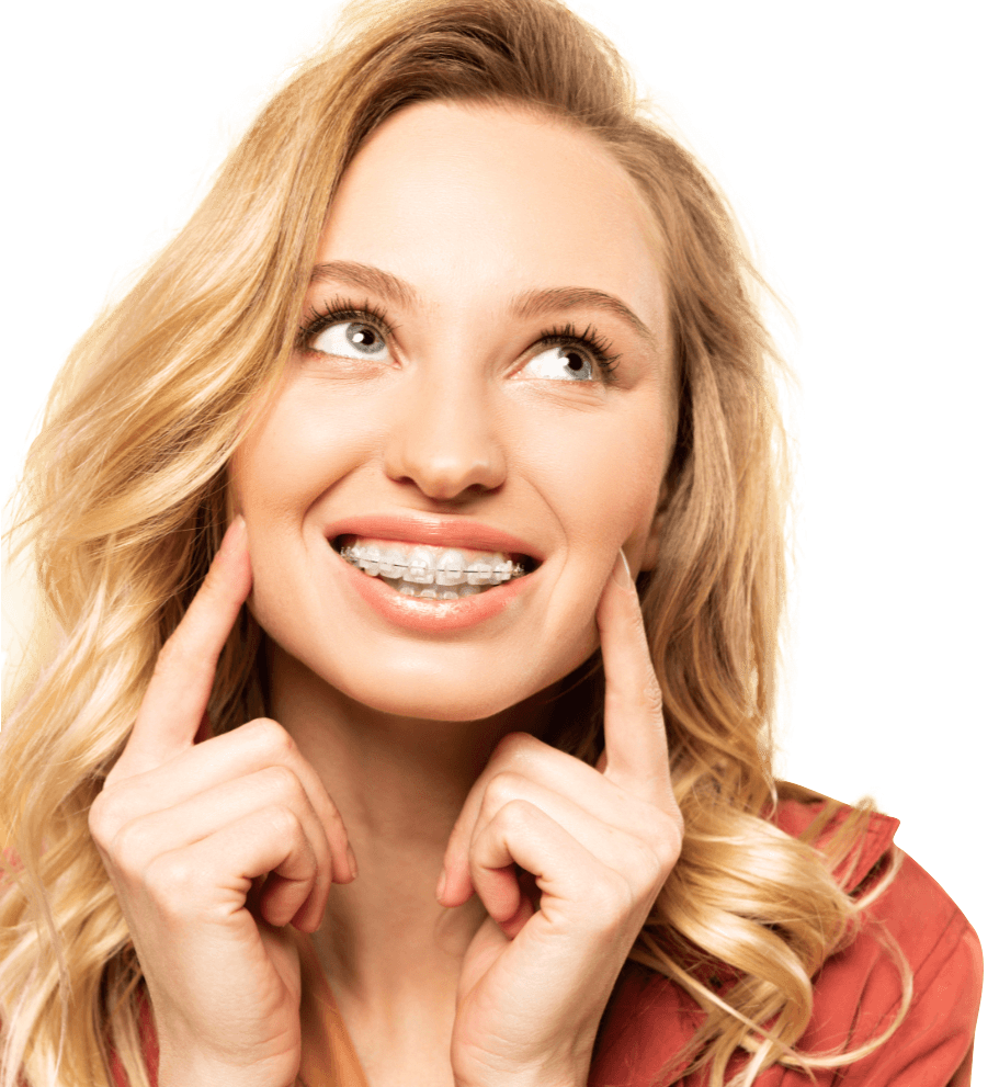 Orthodontic Specialists Blonde Woman Braces Orthodontic Specialists